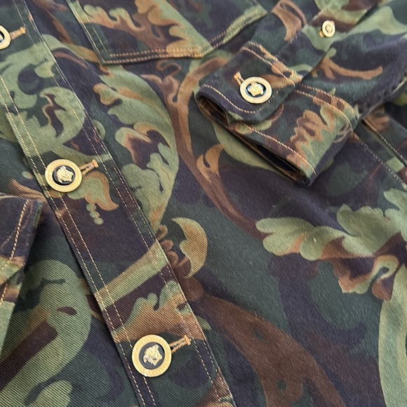 Versace button down camo jacket - Picture 3 of 5